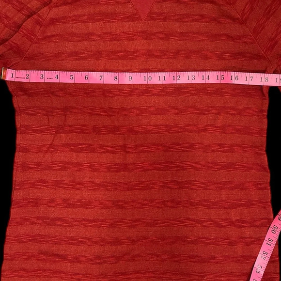 Ralph Lauren red textured top 3/4 sleeve top, Size Medium - Picture 4 of 7
